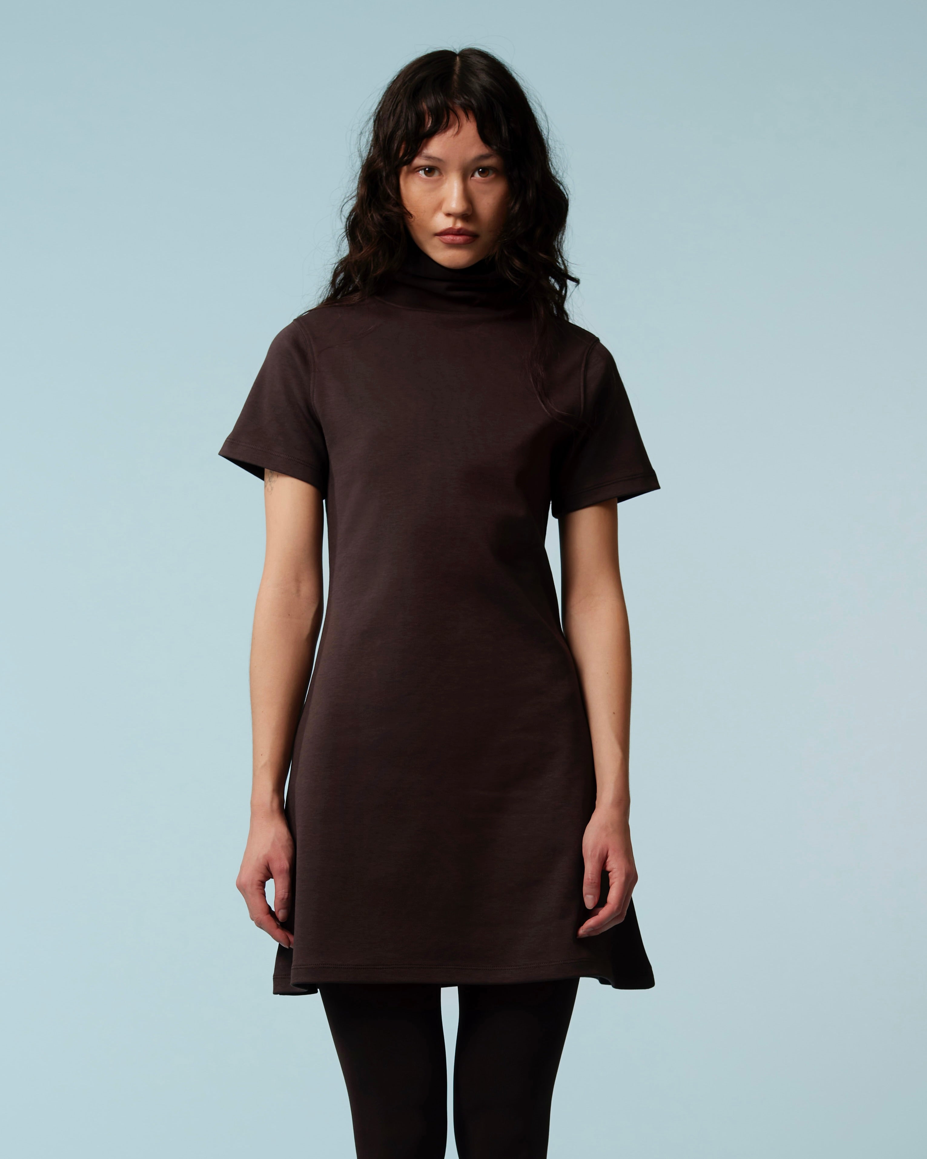 Donna's Short Sleeve Turtleneck Dress Vicinavicina Donna's Short Sleeve Turtleneck Dress Vicinavicina